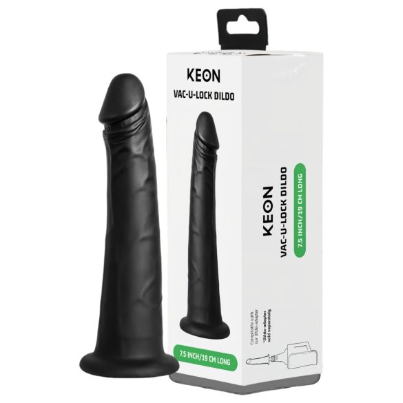 Kiiroo - realistický vakuový dildo - 19 cm - černý