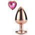 Gleaming Love anální plug srdíčko, růžovozlatý