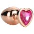 Gleaming Love anální plug srdíčko, růžovozlatý