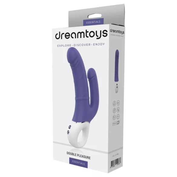 Dreamtoys Essentials - dvojitý vibrátor (fialový)