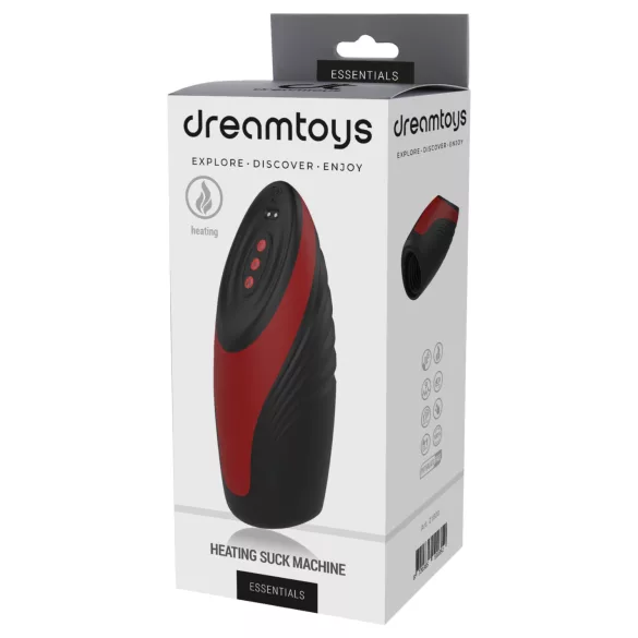 Dreamtoys Essentials - s sací a vibrační masturbátor (černý)