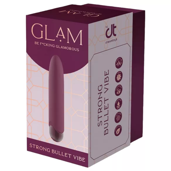 Glam - mini vibrátor na dálkové ovládání - vodotěsný - fialová