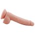 Mr. Dixx 7.6 - přísavkový dildo s varlaty - přírodní (19,5 cm)