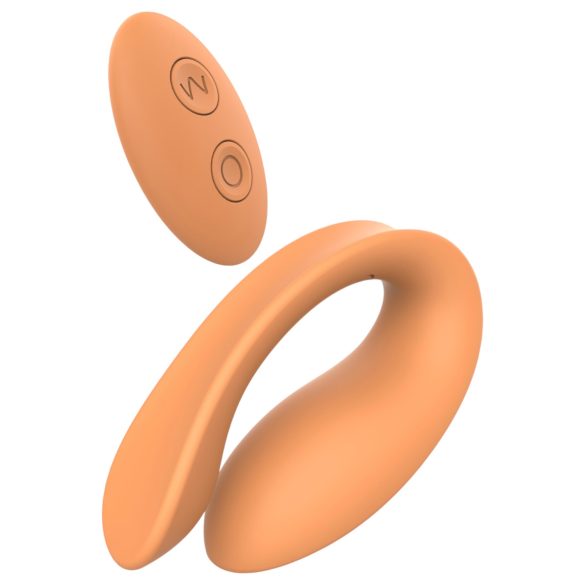 Glam - akumulátorový pár vibrátor s rádiem (oranžový)