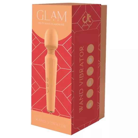 Glam - masážní vibrátor na akumulátor - oranžový