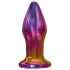 Glamour Glass - kónický, skleněný anální vibrátor s rádiem (barevný)