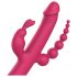 Dreamtoys Kdekoli Potěšení Vibe - dobíjecí, 4-ramenný vibrátor (růžový)