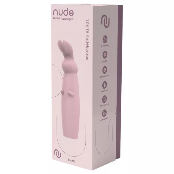 Nude Hazel - vibrátor na klitoris s králíčkem - akumulátorový - fialový