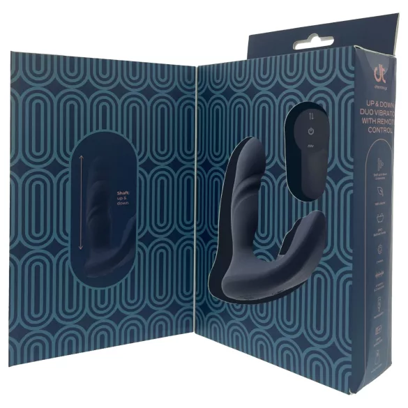Dreamtoys Pulz - vibrační anální stimulátor s tlačným pohybem a dálkovým ovládáním (modrý)