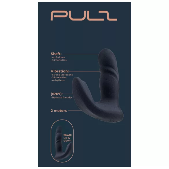 Dreamtoys Pulz - vibrační anální stimulátor s tlačným pohybem a dálkovým ovládáním (modrý)