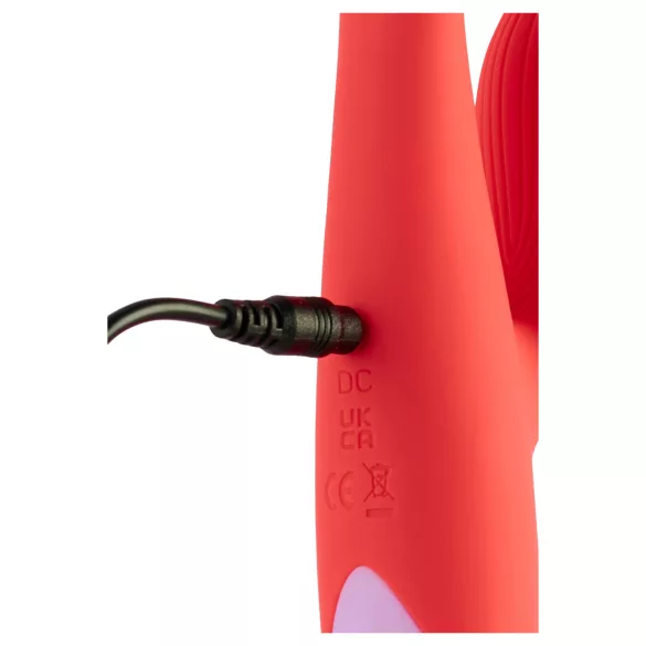 Dreamtoys Love Signal - vibrátor na G-bod a klitoris - červený