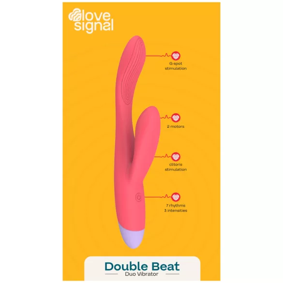Dreamtoys Love Signal - vibrátor na G-bod a klitoris - červený