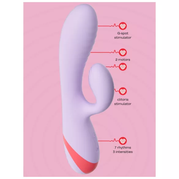 Dreamtoys Love Signal - vibrátor s ramenem na klitoris (fialový)