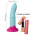 Dreamtoys Love Signal - dvoubarevné silikonové dildo malé (modré)