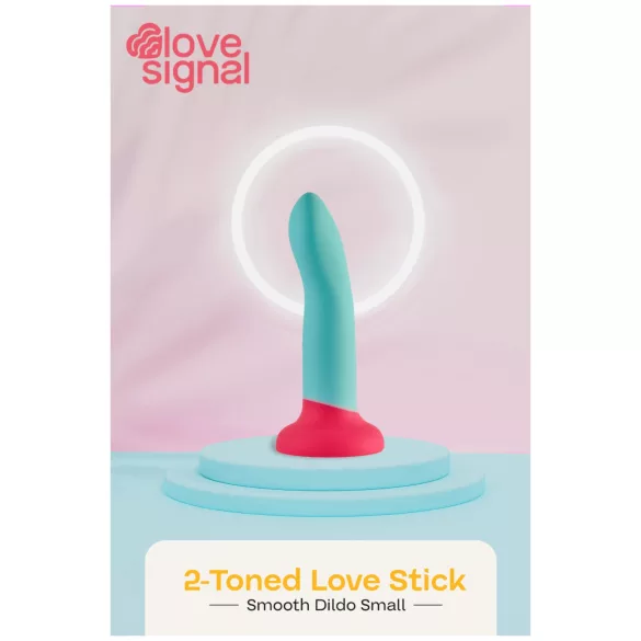 Dreamtoys Love Signal - dvoubarevné silikonové dildo malé (modré)