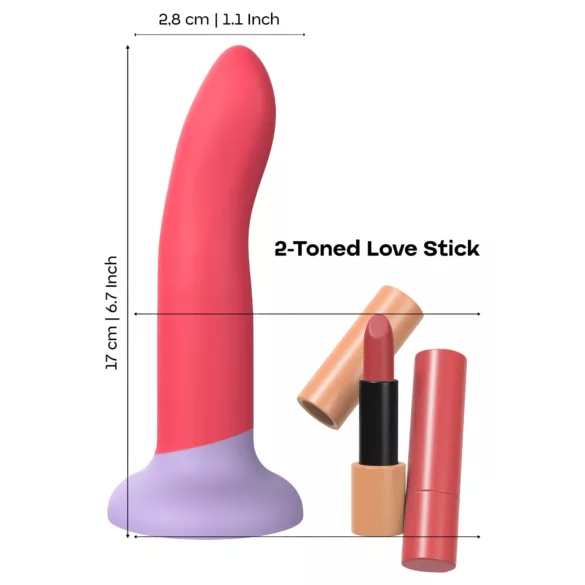 Dreamtoys Love Signal - dvoubarevné silikonové dildo střední (červené)