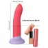 Dreamtoys Love Signal - dvoubarevné silikonové dildo střední (červené)