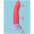 Dreamtoys Love Signal - dvoubarevné silikonové dildo střední (červené)