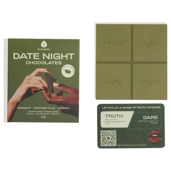 The Oh Collective Date Night Matcha - matcha-jahodová čokoláda pro páry (50 g)