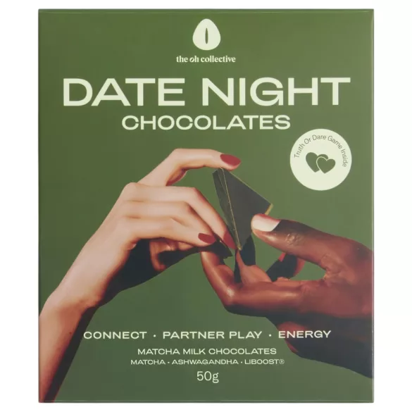 The Oh Collective Date Night Matcha - matcha-jahodová čokoláda pro páry (50 g)