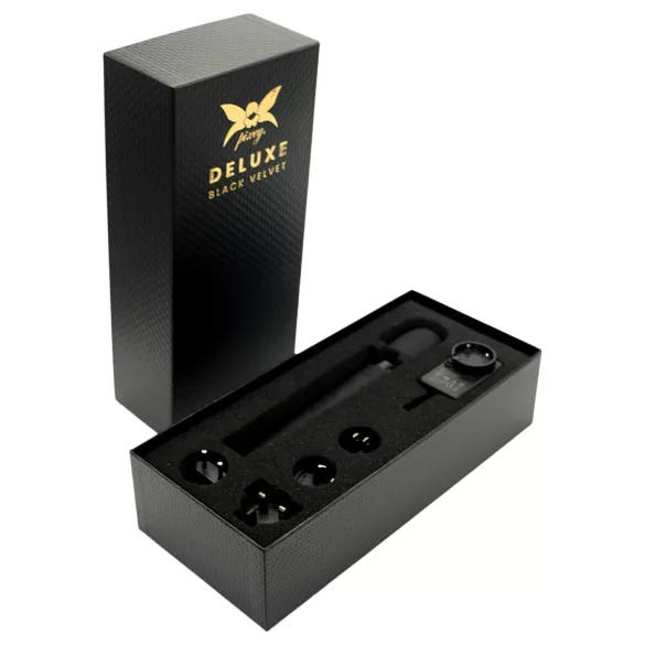Pixey Deluxe Black Velvet - wand vibrátor M (černý)
