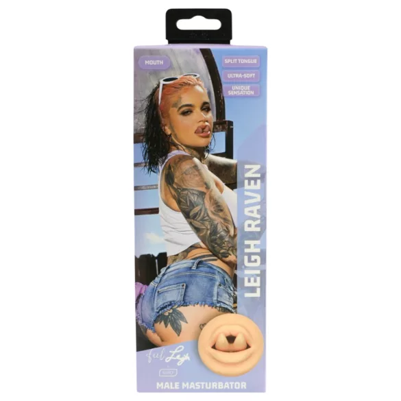 Kiiroo Feel Leigh Raven - umělá ústa s nastřiženým jazykem (přírodní)