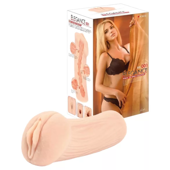 Kokos Elegance 01 - realistická umělá vagína masturbátor - tělová barva