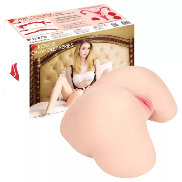 Kokos Adel Real Hips - realistický torzo masturbátor (přírodní)