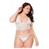 Coquette - krajkové spodní prádlo set - bílá (XL)