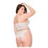 Coquette - krajkové spodní prádlo set - bílá (XL)