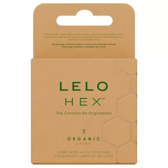 LELO Hex Organic - kondomy pro zvýšení potence - 3 ks