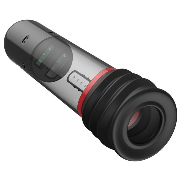 Peak Performa - automatická vakuová pumpa na penis - průhledná, s LED světlem