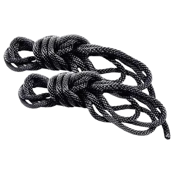 S&M - hedvábná sada bondage lan (černá, 2× 1,83 m)