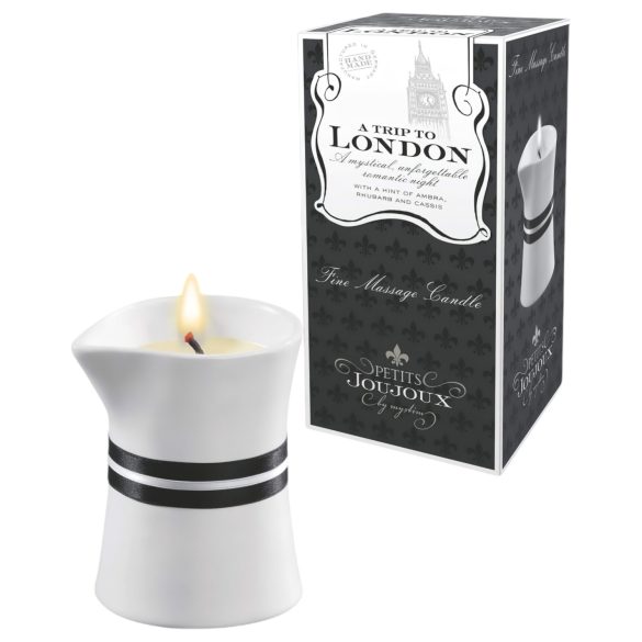 Petits Joujoux London - masážní svíčka - rebarbora a jantar (120 ml)