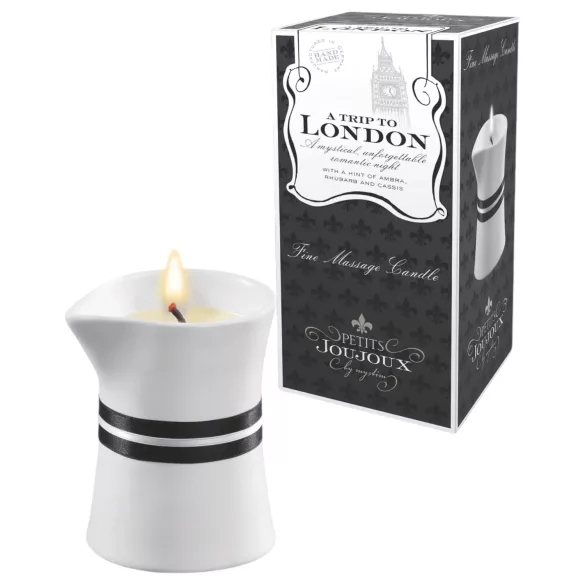 Petits Joujoux London - masážní svíčka - rebarbora a ambra - 120 ml