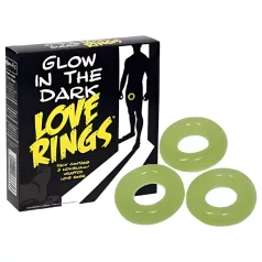   Love Rings - sada svítících erekčních kroužků na penis (3 ks)