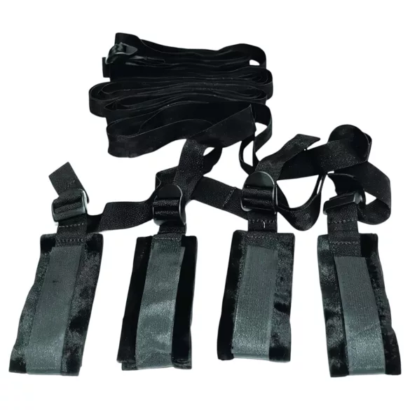 S&M - poutací bondage sada k posteli - černá