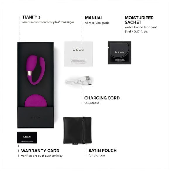LELO Tiani 3 - silikonový párový vibrátor (fialový)