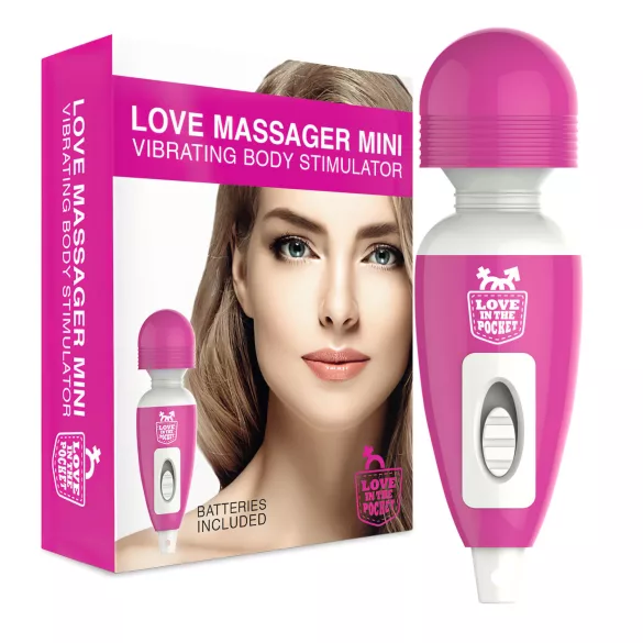 Love Wand - mini vibrátor na masáž klitorisu - růžový