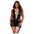 BACI Plus Size - krátké šaty s korzetem, černé (XL-XXL)