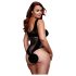 BACI Plus Size - rafinovaný síťovaný body - černý (XL-XXL)