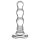 GLAS - vlnité skleněné anální dildo (průhledné)