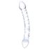 GLAS - skleněné dvojité dildo (průhledné)