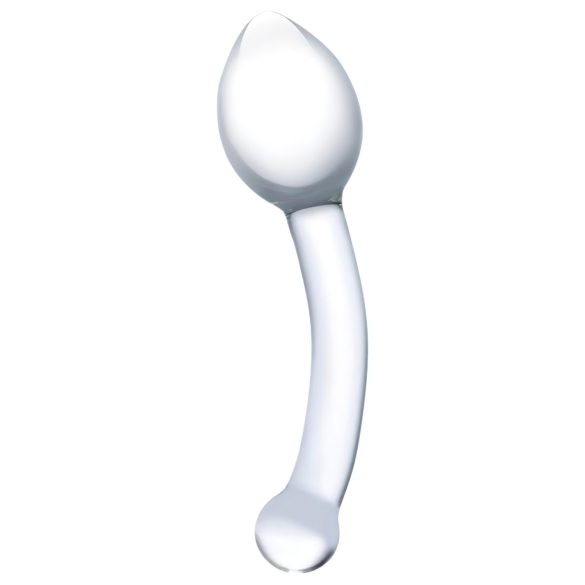 GLAS - skleněné dvojité anální dildo (průhledné)