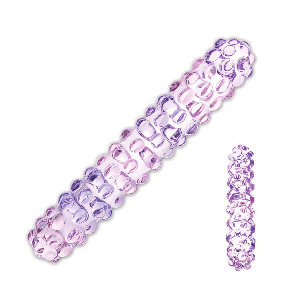 GLAS č. 94 - skleněný dildo s malými kuličkami (růžový)