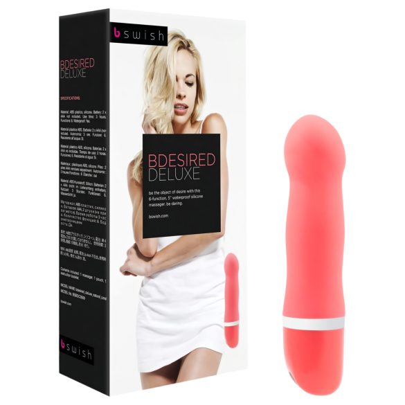 B SWISH Bdesired Deluxe - vlnitý vibrátor (korálová)