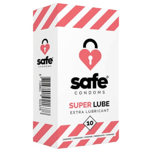 SAFE Super Lube - extra lubrikační kondomy (10 ks)