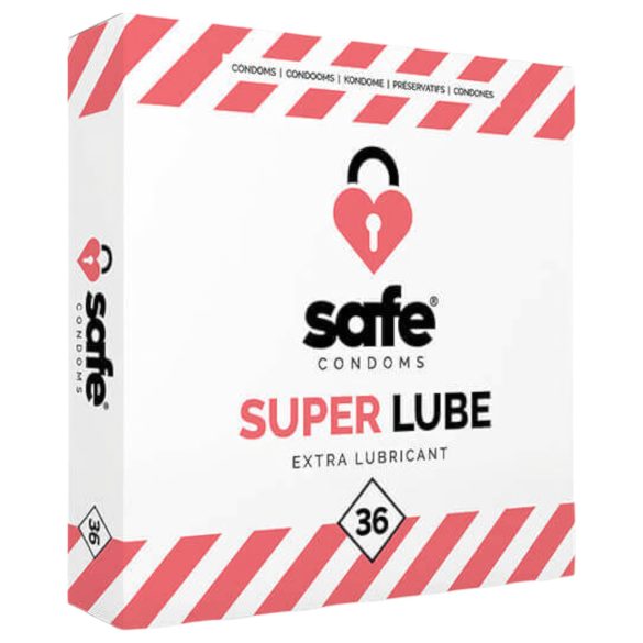 SAFE Super Lube – extra lubrikované kondomy (36 ks)