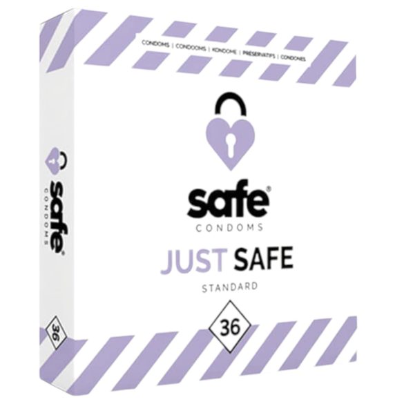 SAFE Just Safe - standardní kondom - vanilka (36 ks)