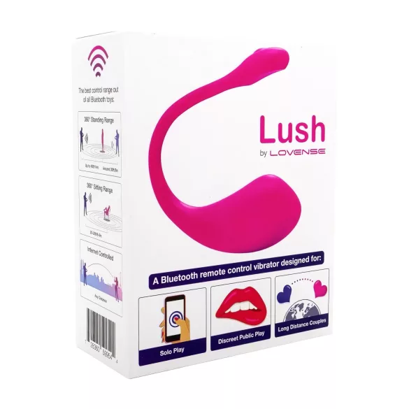 Lovense Lush 2 - nositelné vibrační vajíčko ovládané aplikací (růžové)